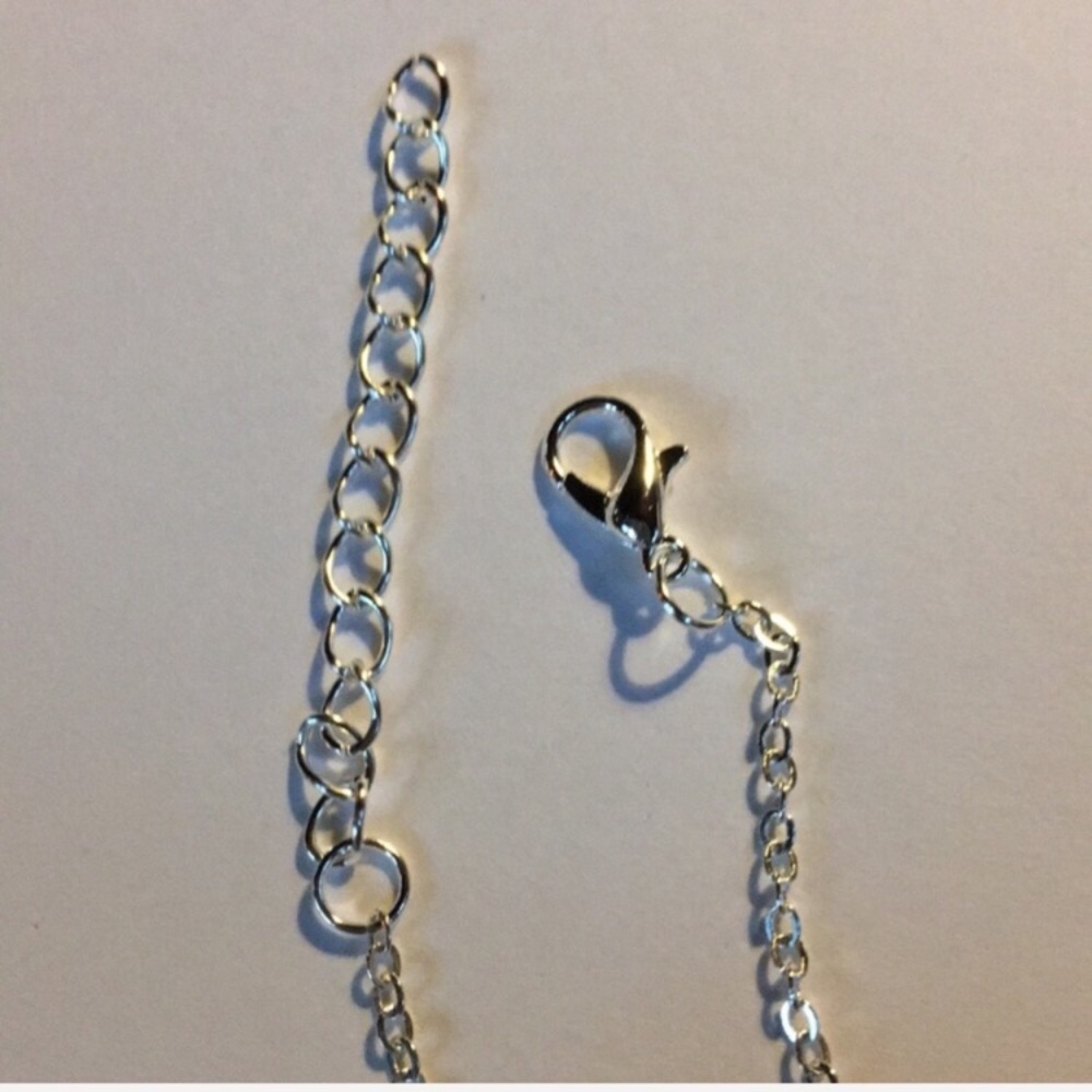 New! Silver Bar Drop Necklace - Picture 6 of 6